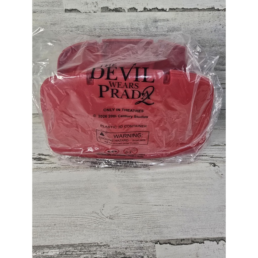 The Devil Wears Prada 2 Movie Theater Popcorn Bucket Red Handbag 3D NEW